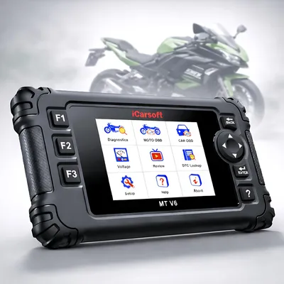 Produktbild von OBD2 Diagnosegerät Scanner iCarsoft MT V6 kompatibel mit Kawasaki Motorräder inkl. Adapter & e Updates