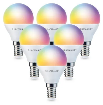 Produktbild von hoftronicsmart Smart Lampe P45 E14 5,5W 470lm RGBWW Weiß 6er Set