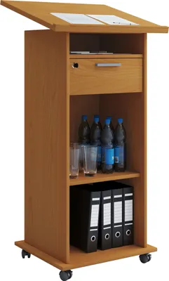 Immagine prodotto di Scrivania Meeta , scrivania a 3 ripiani e 1 cassetto in faggio.