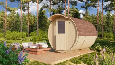 Produktbild von Fjordholz Fass-Sauna Smilla