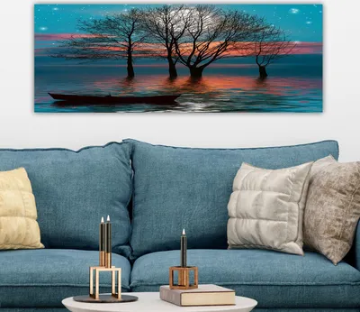 Image de Wallity, YTY103234329560_3080- TNS1139, Coloré, tableaux sur toile, 30 x 80 cm, 100% toile