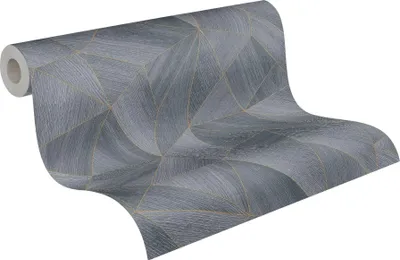 Zdjęcie produktu dla Daniel Hechter 7 361333 Vliestapete 10,05 m x 0,53 m A.S. Creation Muster Motive Grau Gold Tapete Struktur
