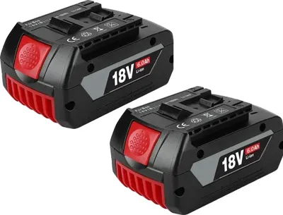 Image de Batterie rechargeable, 18V, capacité de 6,0 Ah, lot de 2 batteries de 6,0 Ah
