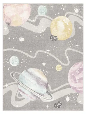 Produktbild von TT Home Teppich Kinderzimmer Kinderzimmerteppich Junge Mädchen Kinderteppich Modern Soft Größe 160 cm Rund