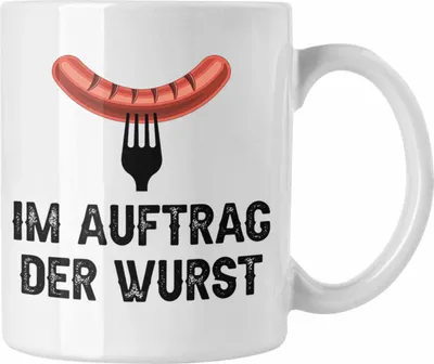 Produktbild von Trendation - Grillen Tasse Geschenk Männer Steak Liebhaber Grillen Geschenkidee Vater BBQ (Weiß)