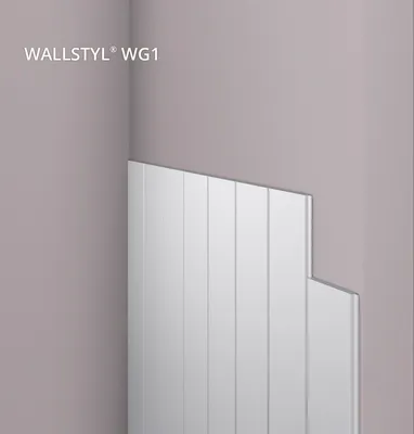 Produktbild von 3D Wandpaneel NMC WG1 WALLSTYL Noel Marquet Wandpaneel Wandleiste Modernes Design weiß 2,44 m
