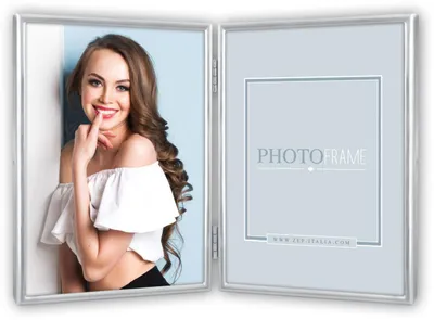 Produktbild von ZEP Metall-Fotorahmen Silvia 2 Fotos 7x10 cm Silber Hochglanz Samtrückwand