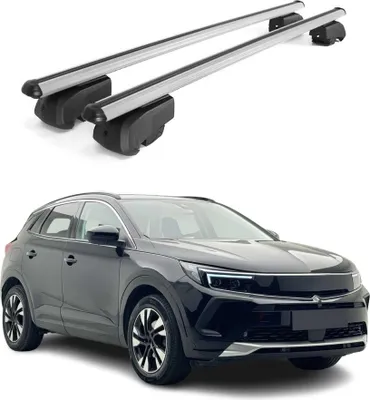 Produktbild von Dachträger Grundtäger für Opel Grandland 2021-2025 75kg Alu Silber 2 tlg