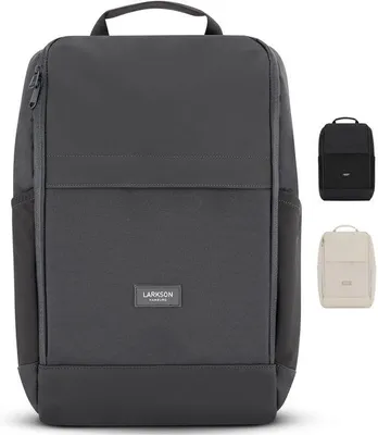 Immagine prodotto di Borsa grigia da lavoro per notebook, ideale per l'università e i viaggi - Borsa impermeabile per laptop da 16 pollici