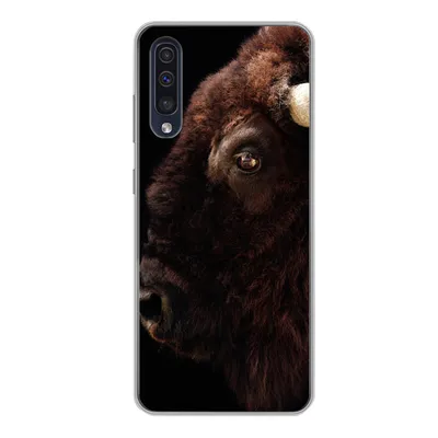 Produktbild von MuchoWow® Handyhülle Schutzhülle Hülle für Samsung Galaxy A50 Bison - Horn - Porträt Silikon Softcase Handy Hülle - Mobiltelefonhülle