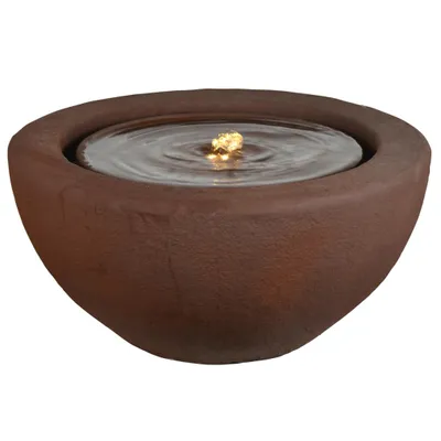 Produktbild von HEISSNER 016602-17, Braun, Gartenbrunnen, Polystone, LED, 250 l/h, Rund