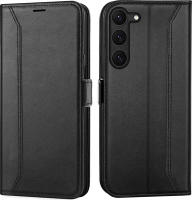 Image de Housse pour Samsung Galaxy S23 Plus Housse Flip Case pliable Housse de protection, Noir