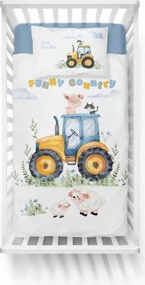 Obrázok produktu pre Posteľná bielizeň, detská posteľná bielizeň, bavlna 100x135 5519a Traktor
