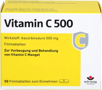 Produktbild von Vitamin C 500 Filmtabletten, 50 St. Tabletten
