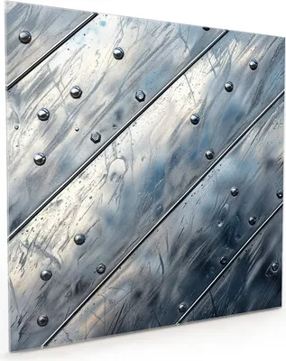 Produktbild von Küchenrückwand Spritzschutz Glas mit Motiv Metallplatte 40 x 40 cm