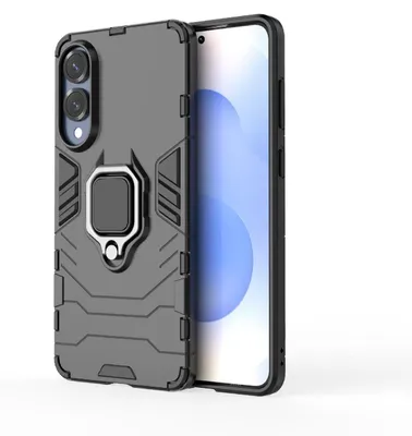 Immagine prodotto di Per Samsung Galaxy S25 Edge 5G TPU / PC Design Magnet Ring Holder Case Nero