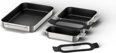 Immagine prodotto di Set di pentole in acciaio inox Siemens HZ9FF040