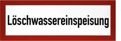 Produktbild von Aufkleber Löschwassereinspeisung Feuerwehr Brandschutz Folie 420x148 mm