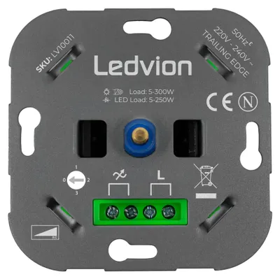 Produktbild von Ledvion LED Dimmer Schalter 250W 300W 240V ohne Abdeckrahmen dimmbar
