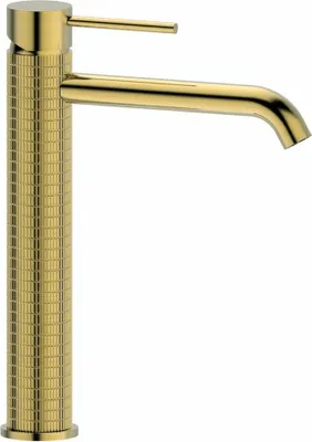 Immagine prodotto di Miscelatore per lavabo FLAWO senza scarico, alto, oro opaco