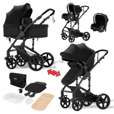 Productafbeelding van MAGIC ZC 3-in-1 kinderwagen met autostoel en reiswieg zwart
