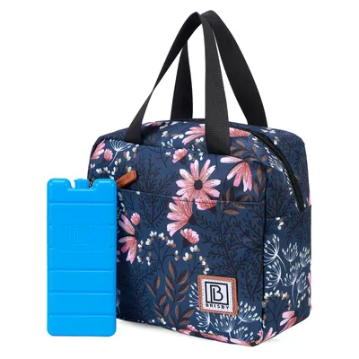 Produktbild von Brisby 4-lagige isolierte Kühltasche - Lunchtasche 4 Liter - japanische Blume