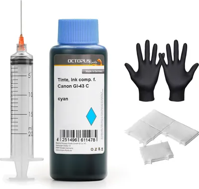 Immagine prodotto di Cartuccia di ricarica per Canon GI-43 C Pixma G 540, G 640 MegaTank ciano 250 ml