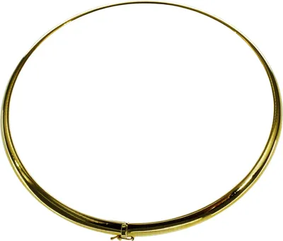 Produktbild von Halsreif Omega 6mm flach - 50cm 750 Gelbgold