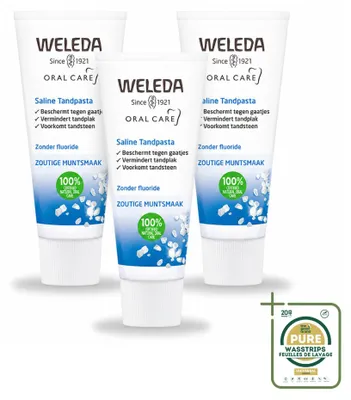 Zdjęcie produktu dla 3 sztuki pasty do zębów WELEDA Saline, 75 ml - zestaw ekonomiczny