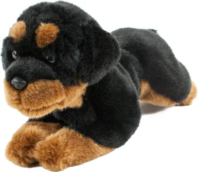 Produktbild von Kuscheltier Rottweiler 30 cm mit Schwanz liegend Uni-Toys