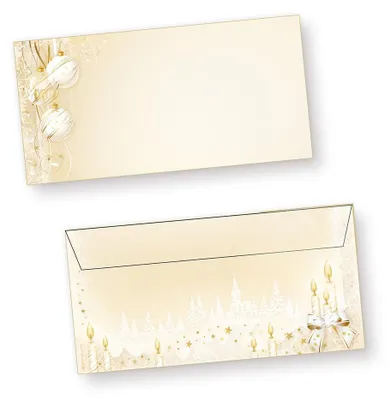 Produktbild von Weihnachtsbriefpapier Set A4 25 Stück weihnachtliches Papier mit Umschlägen
