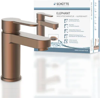 Produktbild von SCHÜTTE Waschtischarmatur ELEPHANT Matt-Kupfer