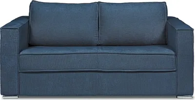 Produktbild von 4-sitziges Schlafsofa mit blauem Chenille-Bezug - Liegefläche 160 cm - Matratze 18 cm - LORETO