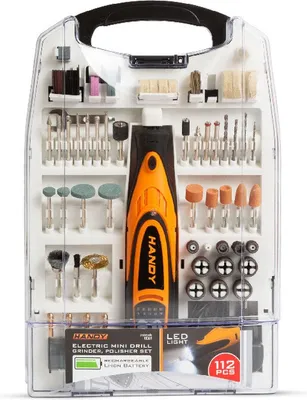 Obrázek produktu pro HANDY - Profesionální akumulátorové gravírovací pero / gravírovací stroj na sklo / dřevo / kov - dobíjecí - 112 kusů - elektrická fréza na nehty