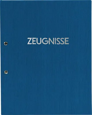 Produktbild von Goldbuch Zeugnismappe Colours blau Leineneinband 12 Hülle A4 blau