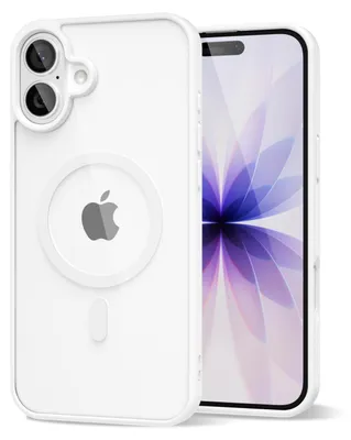 Produktbild von Magnetisch Hülle für iPhone 17, Kompatibel mit MagSafe, Transparent Acryl Stoßfeste Handyhülle Weiß