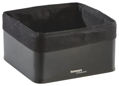 Produktbild von Moderner Brotkorb aus schwarzem Metall, geräumig, belüftet, formstabil, leicht zu reinigen