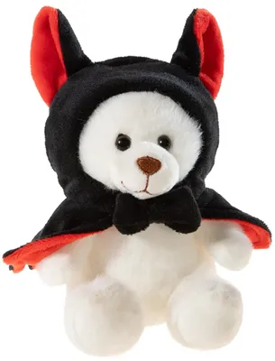 Produktbild von Teddybär Teufelchen weiß 15 cm mit Teufelskostüm Halloween
