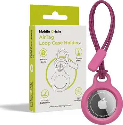 Immagine prodotto di Cover protettiva / portachiavi per Apple AirTag, Mobile Origin AirTag Loop Case A1 per Apple AirTag, rosa