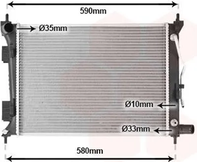 Produktbild von VAN WEZEL 83012243 Kühler Wasserkühler Motorkühler für HYUNDAI VELOSTER (FS)