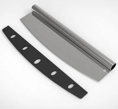 Image de Coupe-pizza en acier inoxydable, 35 cm, lame tranchante, manche ergonomique, pour la cuisine