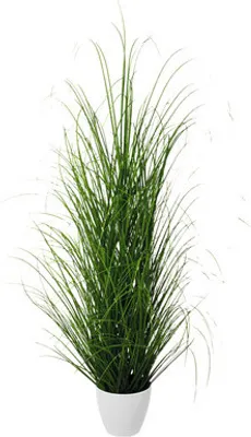 Obrázek produktu pro Umělá rostlina tráva v bílém plastovém květináči 120 cm