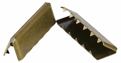 Produktbild von 10 Endstücke für Gürtel Gurte Bänder, 9x20 - 12x40mm Gürtelenden Endkappen