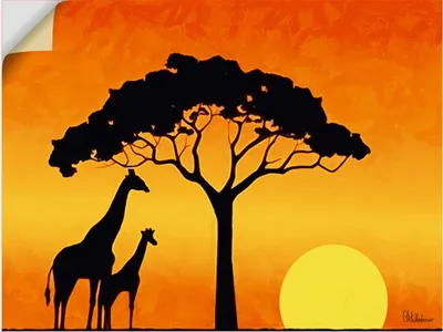 Produktbild von ARTland Wandbild, selbstklebend Erinnerungen an Afrika III Größe: 40x30 cm