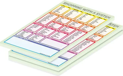 Image de PRICARO Liste de courses "Système", coloré, A5, lot de 3