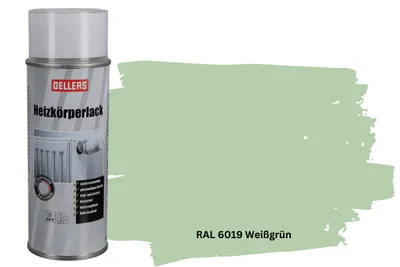Produktbild von OELLERS Heizkörperlack bewährt Spray RAL 6019 Weißgrün – 400 ml Sprühlack glänzend | Hitzebeständig & für Heizkörper