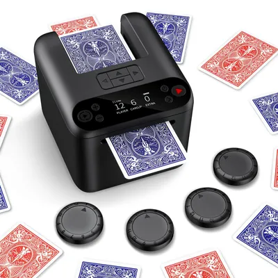 Produktbild von HOT Sports + Toys automatische Kartenmischmaschine für 3 Decks USB-C schwarz
