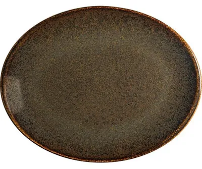 Productafbeelding van Ore Tierra Moove, platte, ovale schaal, 36x28 cm - 6 stuks