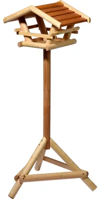Produktbild von Vogelfutterhaus Futterhaus Vogelhaus - 37 x 28 x 21 cm - Massiver Ständer - Wetterfest - Für Garten und Balkon