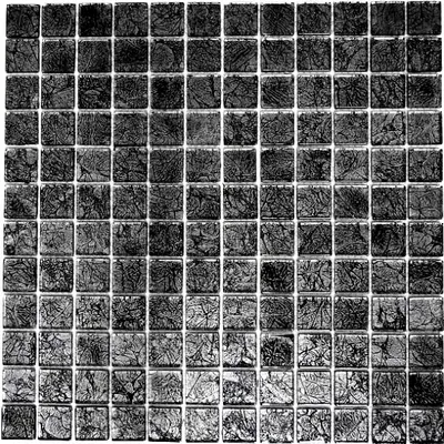 Produktbild von Mosaikfliese Transluzent Glasmosaik Crystal schwarz Struktur MOS63-CM-4BL12